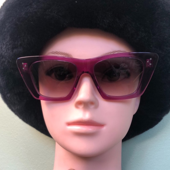 Celine Acetate Butterfly Sunglasses Womens CL401871 Purple Made in Italy main image 8